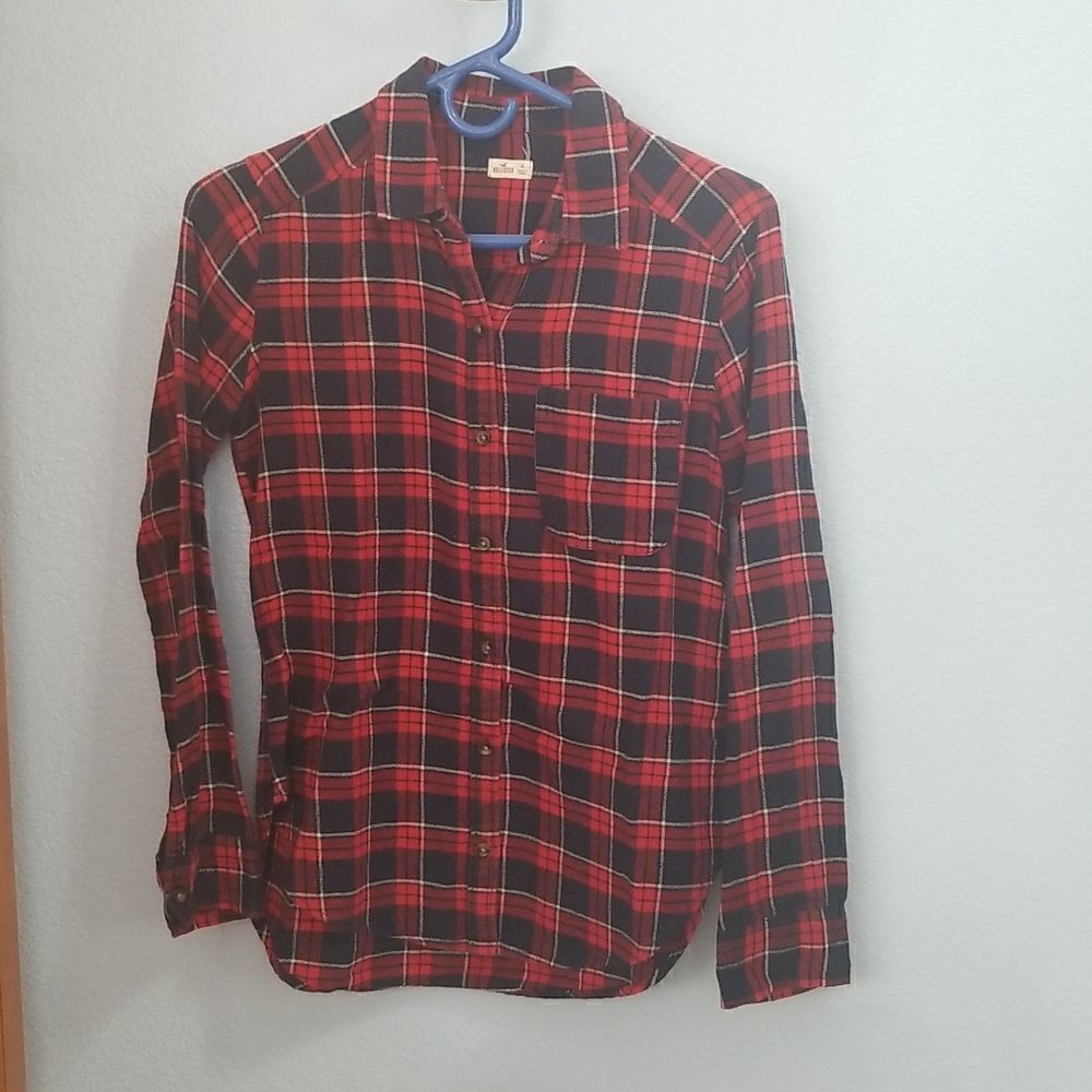Hollister flannel button up shirt